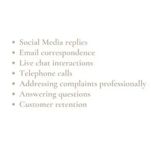 I will do fulltime email handling and customer support